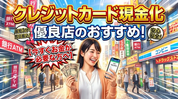 クレジットカード現金化優良店のおすすめ!【今すぐお金が必要な方へ】